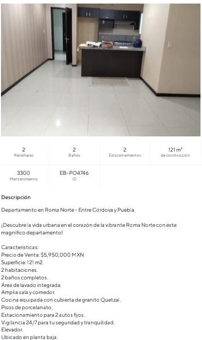 ¡Descubre La Vida Urbana En El Corazón De La Vibrante Roma Norte Con Este Magnífico departamento¡